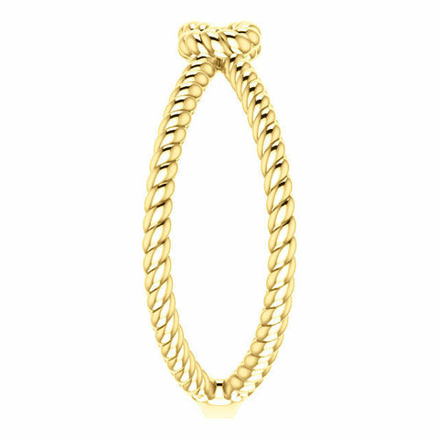 Image of 14kt Yellow Gold Rope Knot Ring Fashion Jewelry Free Shipping Ladies Size 7