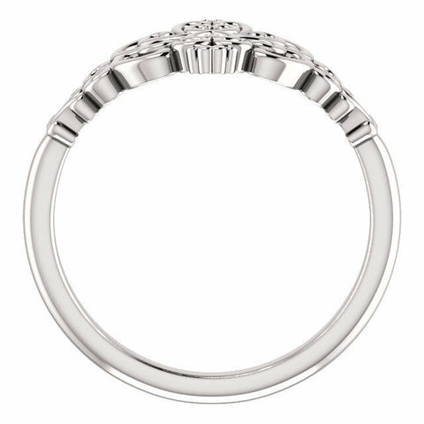 Image of Size 7 Sterling Silver Vintage Inspired Design Ring Fashion Jewelry