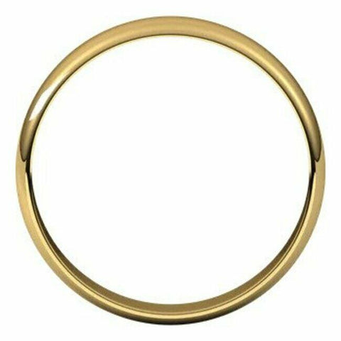 Image of Solid 18k Yellow Gold 4mm Wedding Band Size 4-20 Half Round Ultra Light Ring