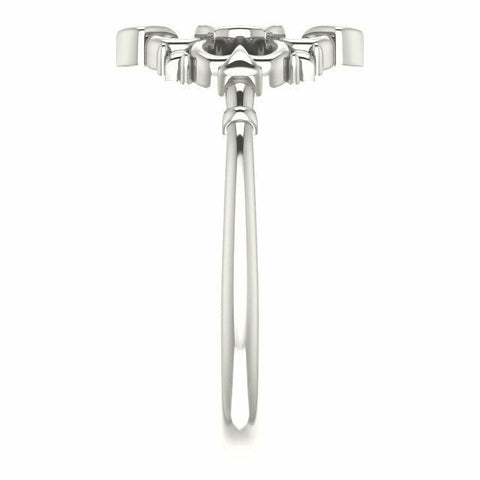 Image of New Size 7 Sterling Silver Vintage Inspired Design Ring Fashion Jewelry