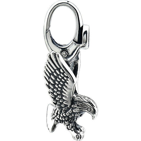 Image of Sterling Silver AMERICAN EAGLE Charm Pendant with Lobster Clasp NEW ITEM 20x15mm