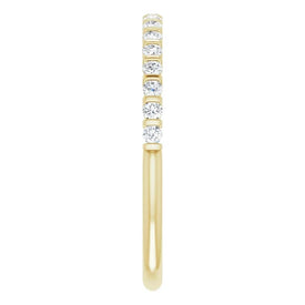 SIZE 7  14K Yellow Gold 1/5 CTW LabCreated Diamond Wedding / Anniversary Band