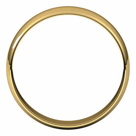 SIZE 9.25  18K Yellow Gold 5 mm Wide Half Round UltraLight Wedding Band Ring