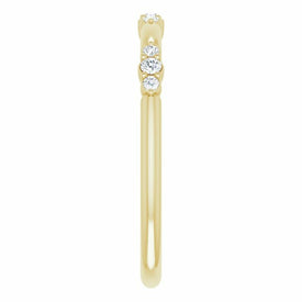 SIZE 7  14K Yellow Gold 1/8 CTW Natural Diamond Stackable Ring or Wedding Band
