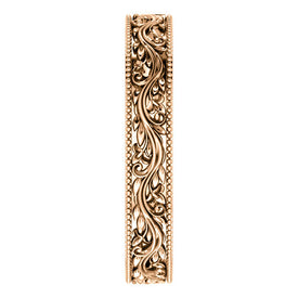 SIZE 7  4mm 14k Rose Gold SculpturalInspired Milgrain Bridal Wedding Band