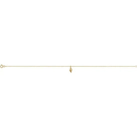 14K Yellow Gold Shell Charm Anklet 9