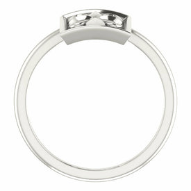 Sterling Silver Vintage Inspired Cross Design Ring Size 7 Fashion Jewelry
