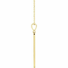 14K Yellow Gold Moon Phase Bar Necklace 1618