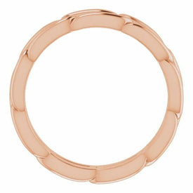 14kt Rose Gold SIZE 5.5 Chain Link Band 3 mm wide Wedding Band Jewelry New