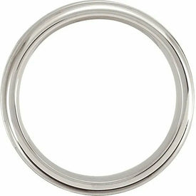 Mens Comfort Fit Grooved Edge and Hammered Cobalt Wedding Band 7mm Wide Sz 812