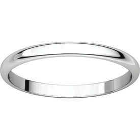 SIZE 6  2mm wide Platinum  