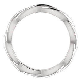SIZE 7  Platinum Wedding Band Infinity Inspired 2.2mm Wide Free Shipping New