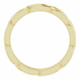 SIZE 6 Chain Link Band 14k Yellow Gold 3 mm wide Wedding Band Jewelry New