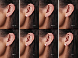ON SALE  1/4 CTW LabCreated Diamond Stud Earrings set in 14k White Gold 50% Off