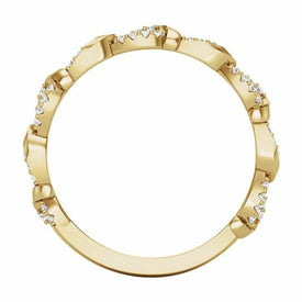 SZ 7  1/5 CTW Diamond Anniversary Band 14K Yellow Gold FREE OVERNIGHT Shipping