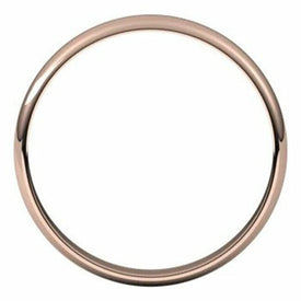 SIZE 20  3mm 18kt Rose Gold Wedding Band Half Round UltraLight Bridal Ring