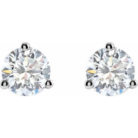 1.0 CTW LabCreated Diamond Stud Earrings 50% Discount 14k White Gold VS / F