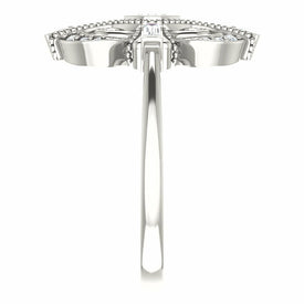 14kt White Gold 1/6 CTW Diamond Vintage Style Ring Sizes 68 including 1/4 sizes