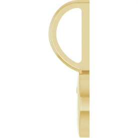 14K Yellow Gold XO Charm/Pendant 14.33 x 12.78 mm Say I Love You with this Charm