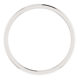SIZE 4.5  1mm 14kt White Gold Comfort Fit Wedding Band New Classic Style Ring