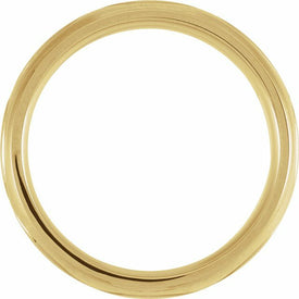SIZE 9.5  Infinity Patterned 14K Yellow Gold Comfort Fit Wedding Band 5mm Wide