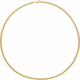 20 Inch Solid 14K Yellow Gold 3.3 mm Cuban Link Curb Chain 16.7 Gram 50% off SRP