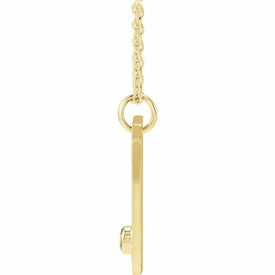 Gemini 14K Yellow Gold Peridot and Diamond Zodiac Constellation Necklace