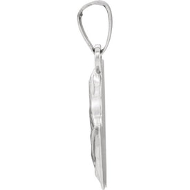 Praying Hands Pendant 14kt White Gold Religious Jewelry Gifts + Free Shipping