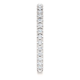FrenchSet Anniversary Band 14K White Gold 1/2 CTW Diamond Ring Sz 7 Stackable