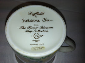 Lenox 1995 Flower Blossom Mug Set of 4 Fine Porcelain Floral Cups Suzanne Clee