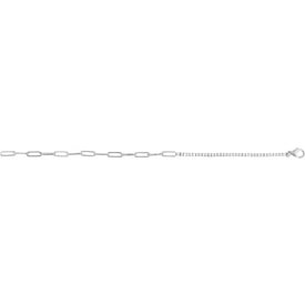 14K White Gold Paperclip and  1.0 CTTW Lab Created Diamond Line 7