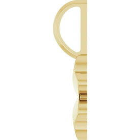 Real 14k Yellow Gold Four Leaf Clover Pendant Charm Good Luck Gift Small 4Leaf