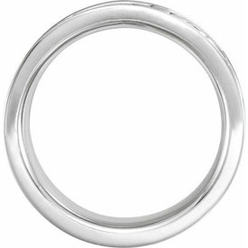 SIZE 6  8.25mm Wide  14k White Gold Floral Design Wedding Band or Fashion Band