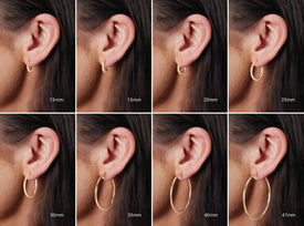 38mm 14K Yellow Gold Filled Hoop Earrings Polished Solid Pair 302 Essentials New