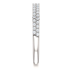Stackable Ring  14K White Gold 1/4 CTW Diamond Anniversary Band Size 7 New Item