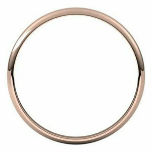 SIZE 17.5 - 2mm 14kt Rose Gold Wedding Band New Half Round Standard Fit Ring