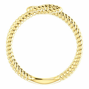 14kt Yellow Gold Rope Knot Ring Fashion Jewelry Free Shipping Ladies Size 7