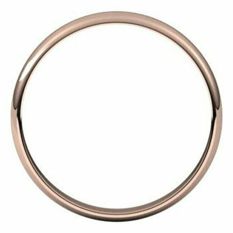 Image of SIZE 7 - 3mm 18kt Rose Gold Wedding Band Half Round Ultra-Light Bridal Ring