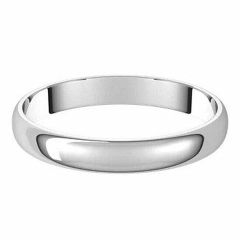 Image of 3 mm SIZE 18 - 18kt White Gold Wedding Band Ultra-Light Standard Fit Ring