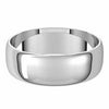 6mm SIZE 12 - 10k White Gold Wedding Band Half Round Standard Fit Ring New