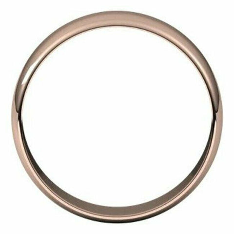 Image of Size 10.5 - 6mm 10K ROSE GOLD Wedding Band Half Round Standard Fit Ring New