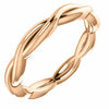 SIZE 4 - 14K Rose Gold Infinity-Inspired Wedding Band 2.75mm Wide Free Shipping