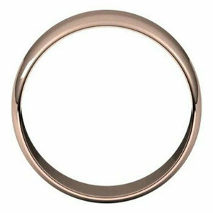 8mm Solid 18k Rose Gold Wedding Band Sizes 4-20 Half Round Ultra Light Ring