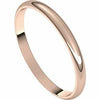 SIZE 9 - 2mm 14kt Rose Gold Wedding Band New Half Round Standard Fit Ring