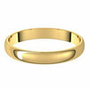 3mm Size 9 - 18kt Yellow Gold Wedding Band Half Round Ultra-Light Unisex Ring