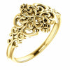 Vintage Inspired Ring 14kt Yellow Gold Design Fashion Jewelry Free Shipping Sz 7