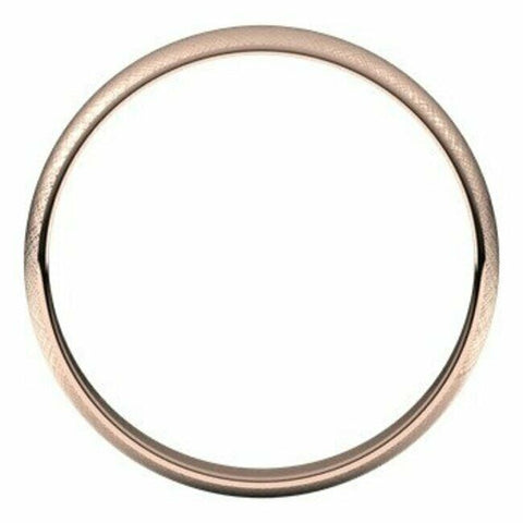 Image of SIZE 10 - 3mm 10K Rose Gold Florentine Finish Wedding Band Ultra Light Weight