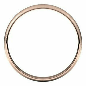 SIZE 10 - 3mm 10K Rose Gold Florentine Finish Wedding Band Ultra Light Weight