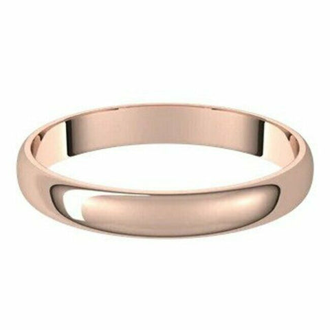 Image of SIZE 9.5 - 3mm 18kt Rose Gold Wedding Band Half Round Ultra-Light Bridal Ring