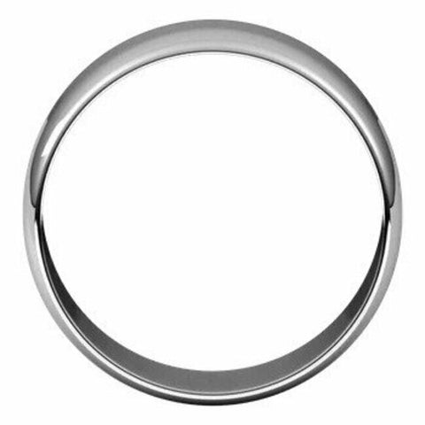 Image of 8mm Solid 18k White Gold Wedding Band Sizes 4-20 Half Round Ultra Light Ring